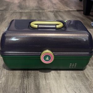 Caboodles Metallic Purple and Green Makeup Case with WICKED Emblem